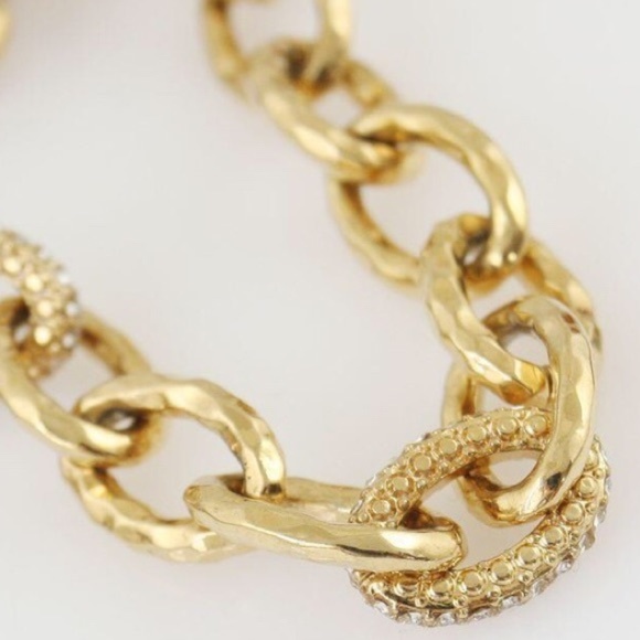 :: Stella & Dot | GOLD Christina Pavé Chunky Link Layering Necklace - Picture 7 of 8